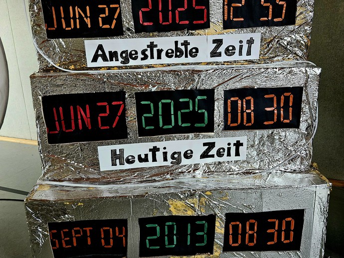 Zeitmaschine mit Datumsanzeige (vergrößerte Bildansicht wird geöffnet)